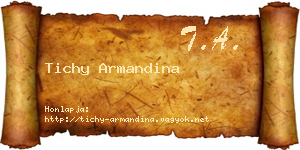 Tichy Armandina névjegykártya